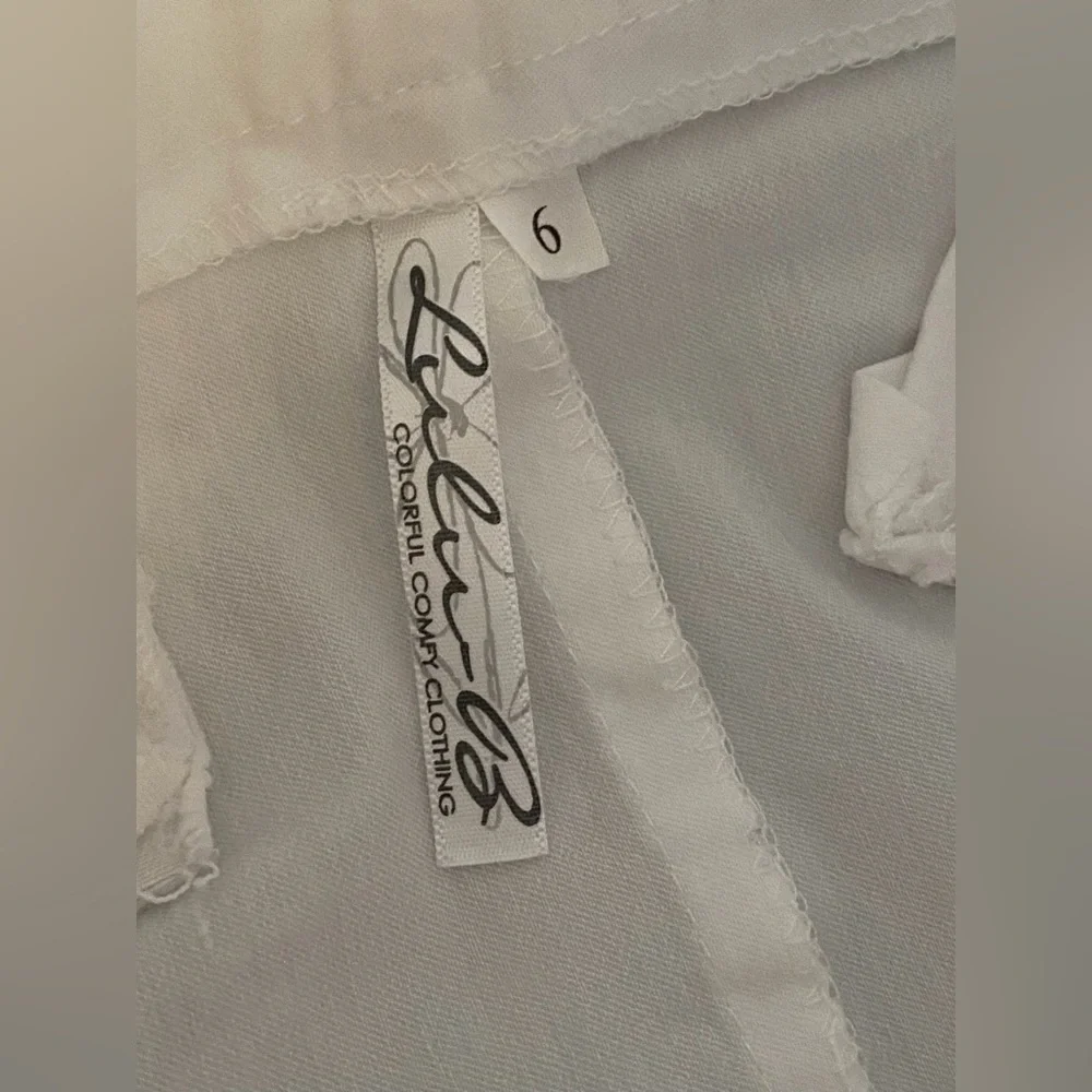 Lulu-B Women's Straight Skirt in White Size 6 stretchy Preowned comfy - Picture 9 of 13